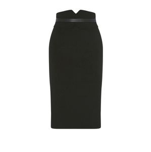 Wool lycra black Karen Millen pencil skirt size 6